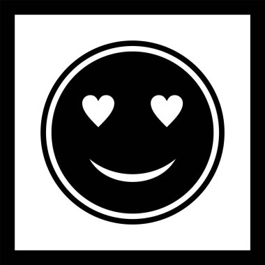 Aşk Emoji Simgesi Moda Tarzı İzole Arkaplan         