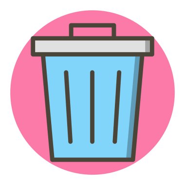 Atık Simgeyi Moda Biçiminde İzole Edilmiş Arkaplanda Gönder