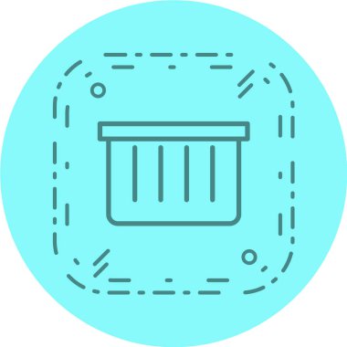 Bir çizgi simgesinin vektör illüstrasyonu