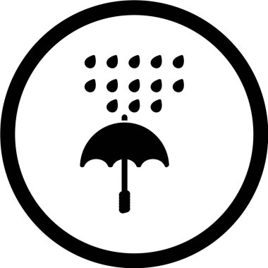 şemsiye simgesi vektör illüstrasyonu