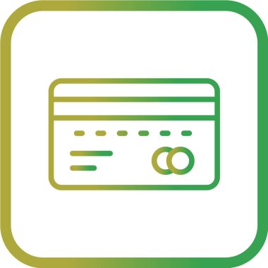 Kredi kartı simgesinin vektör çizimi