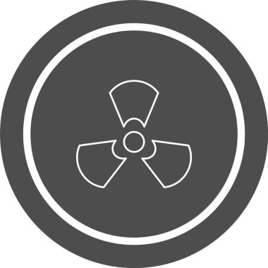 Moda Biçimli Radyasyon Simgesi İzole Arkaplan      