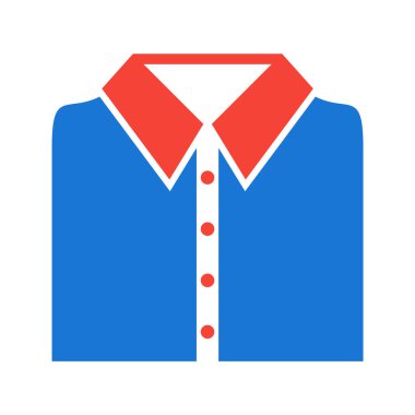 Okul Gömleği Simgesi Moda Tarzı İzole Arkaplan      