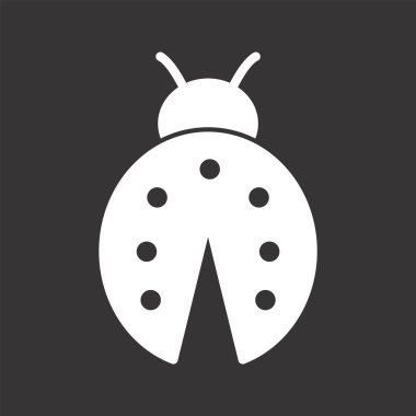 Moda Biçimli Bayan Böcek Simgesi İzole Arkaplan