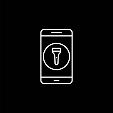Moda Biçimli Flash Işık Mobil Uygulama Simgesi İzole Arkaplan
