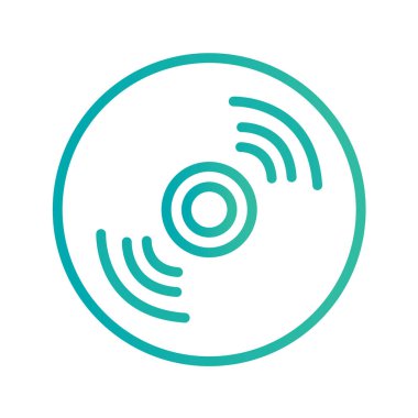 Multimedya düz simgesi beyaz arkaplanda izole edildi