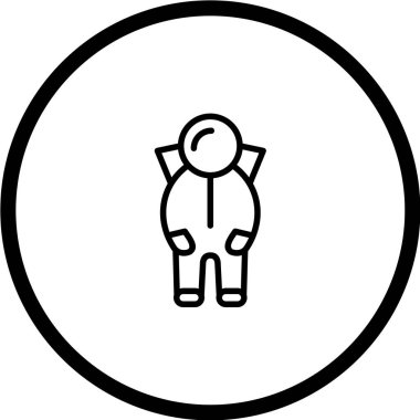 Çemberdeki bir adamın vektör çizimi