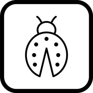 Moda Biçimli Bayan Böcek Simgesi İzole Arkaplan