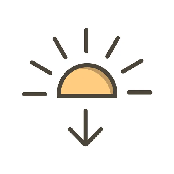 Солнце Значок Будильника — стоковый вектор