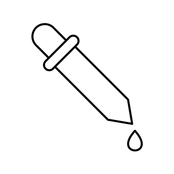 Dropper Line Icon Vector Illustration — Stock Vector