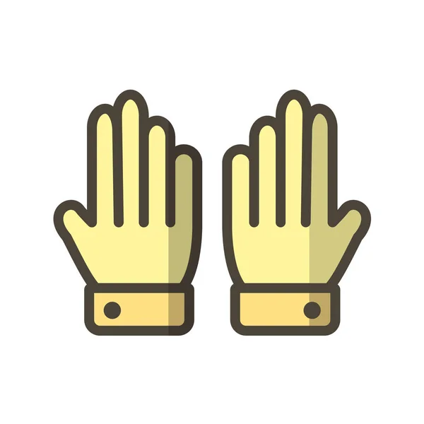 Vector Illustration Single Isolated Hand Drawn Gloves Icon — Stock Vector