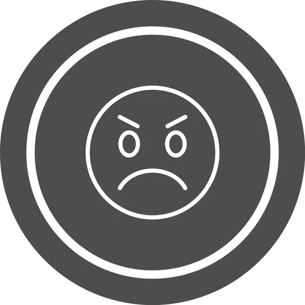 Icona Emoji Arrabbiato Stile Tendenza Isolato Sfondo — Vettoriale Stock
