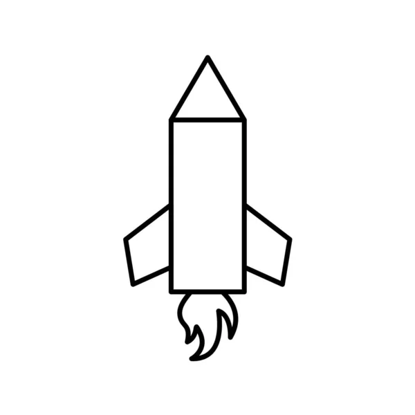 Rocket Icon Vector Flat Design Best Raster Illustration — Stock Vector