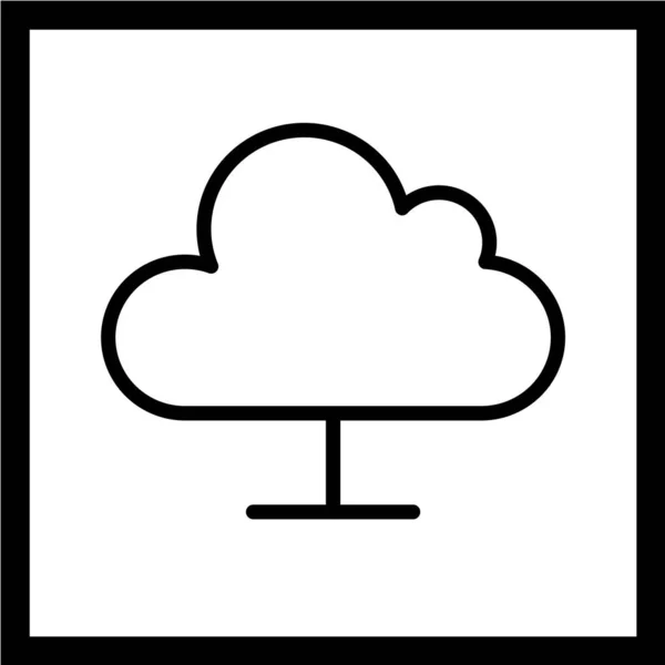 Pictograma Cloud Ilustrație Vectorială Design Plat Stil — Vector de stoc