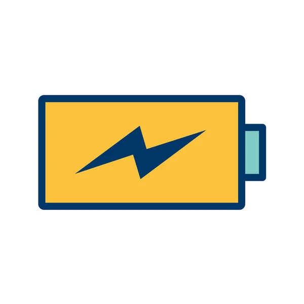 Battery Charging Icon Flat Vector Illustration — Stock Vector