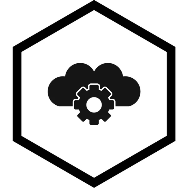 Servicios Nube Icono Vector Plano — Archivo Imágenes Vectoriales