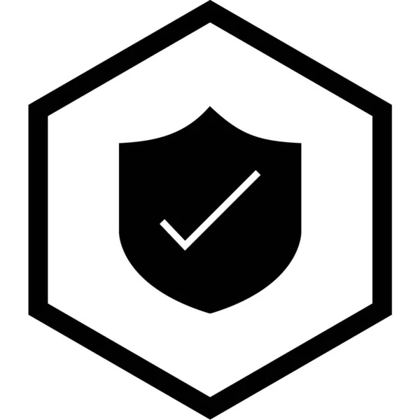 Escudo Seguridad Icono Vector — Archivo Imágenes Vectoriales