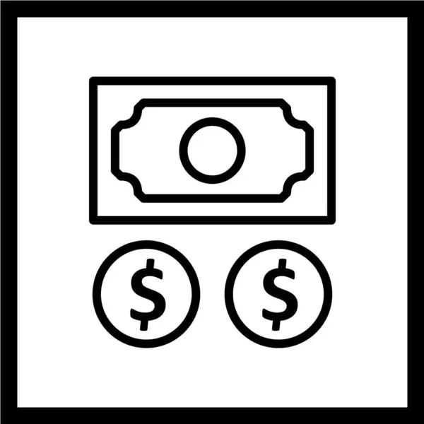 Ikona Pieniądza Finansowego Ilustracja Wektora — Wektor stockowy