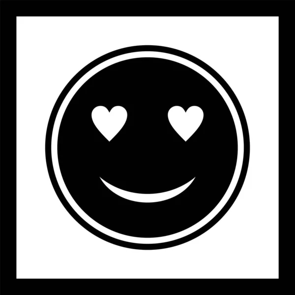 Love Emoji Значок Стилі Модний Ізольований Фон — стоковий вектор