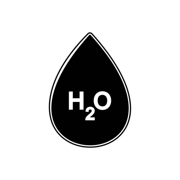 H2O Ikone Trendigen Stil Isolierter Hintergrund — Stockvektor