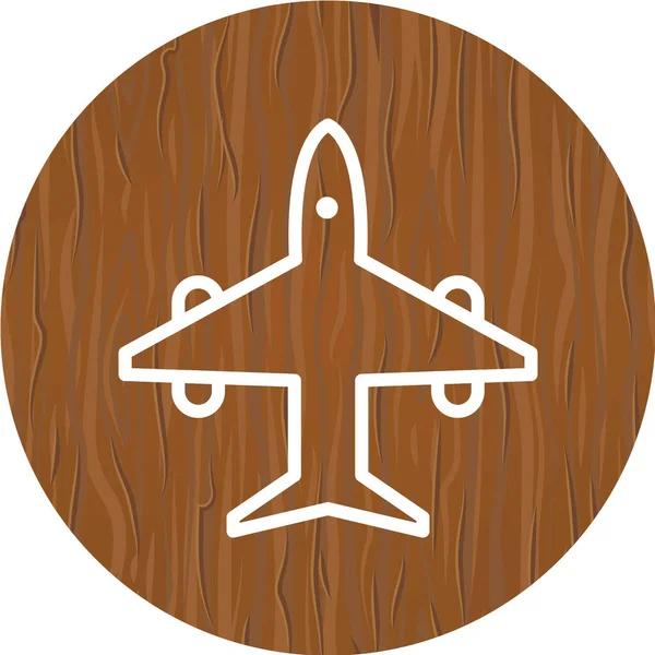 Ilustración Vectorial Del Icono Del Avión — Vector de stock
