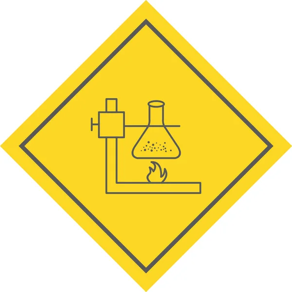 Fogo Sob Ícone Frasco Estilo Moderno Isolado Fundo — Vetor de Stock