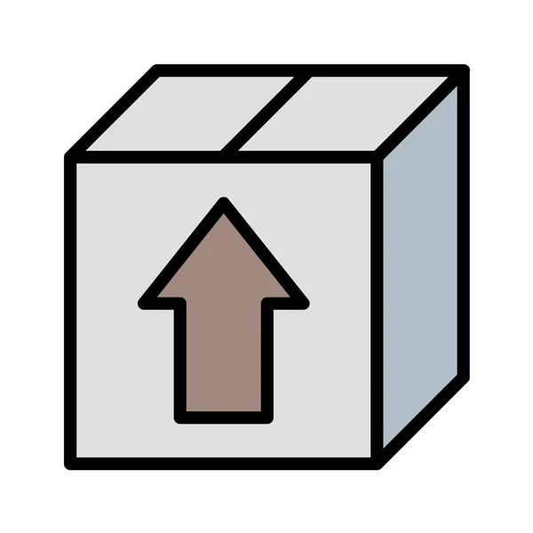 Ilustración Vectorial Caja Icono — Vector de stock