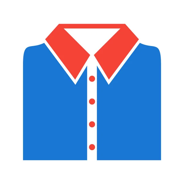 Skolskjorta Ikonen Trendig Stil Isolerad Bakgrund — Stock vektor