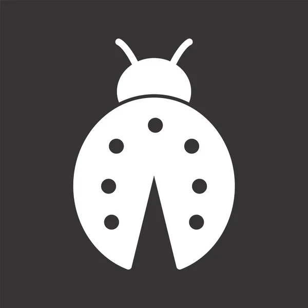 Lady Bug Icoon Trendy Stijl Geïsoleerde Achtergrond — Stockvector