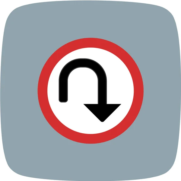 Дорожные Знаки Круговое Движение Глифу — стоковый вектор