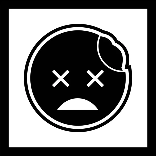 Zombie Emoji Ikonen Trendig Stil Isolerad Bakgrund — Stock vektor