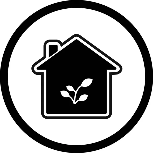 Plant House Icon Trendy Style Isolated Background — Stock Vector