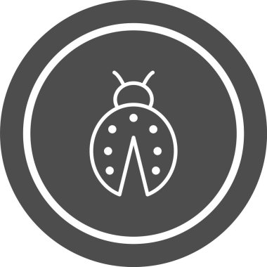 Moda Biçimli Bayan Böcek Simgesi İzole Arkaplan