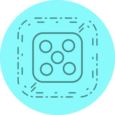 Zar Beş Simgesi Stili İzole Arkaplan