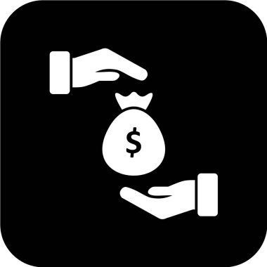 Para çantası ikonu. vektör illüstrasyonu