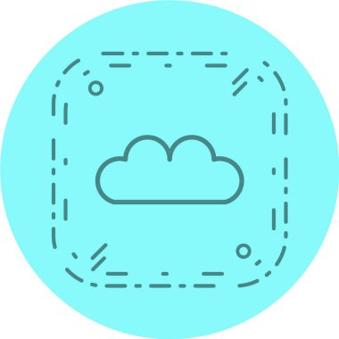 bulut simgesi, vektör illüstrasyonu