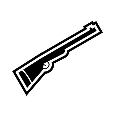 Tüfek Simgesi Moda Tarzı İzole Arkaplan