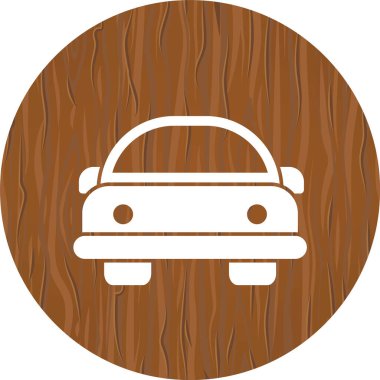 Çizgi film arabası Simgesi Moda Tarzı İzole Arkaplan