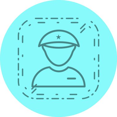  Moda Biçimli Teğmen Simgesi İzole Arkaplan