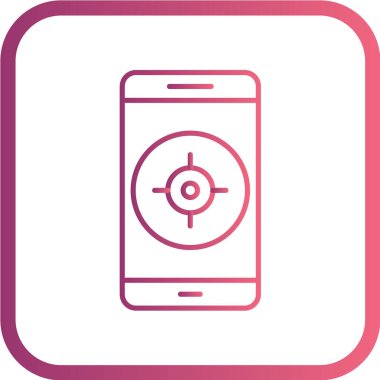 Modern telefon simgesinin vektör illüstrasyonu 