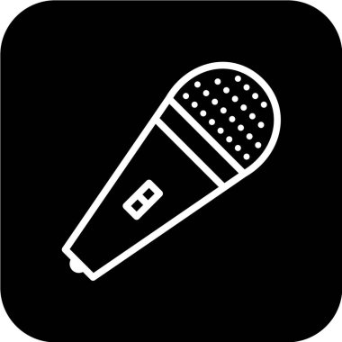 Modern b 'nin vektör illüstrasyonu simge mikrofonundan yoksun