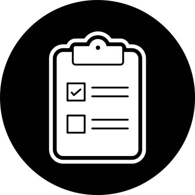 Moda Biçimli İzole Arkaplanda Kontrol Listesi Simgesi