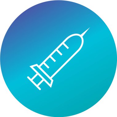 Şırınga simgesi, vektör illüstrasyonu