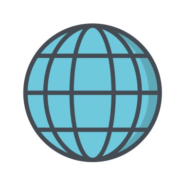 Küresel simge vektör illüstrasyonu