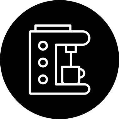 kahve makinesi vektör illüstrasyonu, basit simge