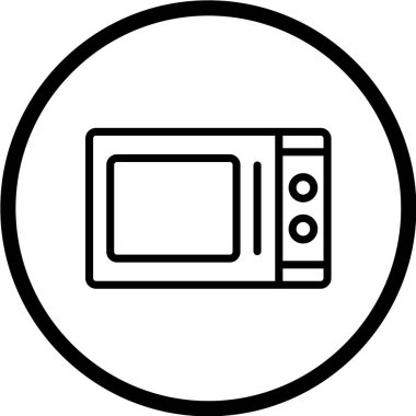 mikrodalga fırın vektör çizimi, basit simge