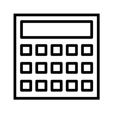 hesap makinesi simgesi tasarımı, vektör illüstrasyonu