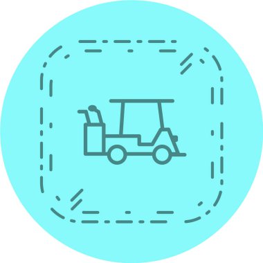 Golf arabasının vektör çizimi