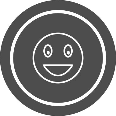 Gülen Emoji Simgesi Moda Tarzı İzole Arkaplan
