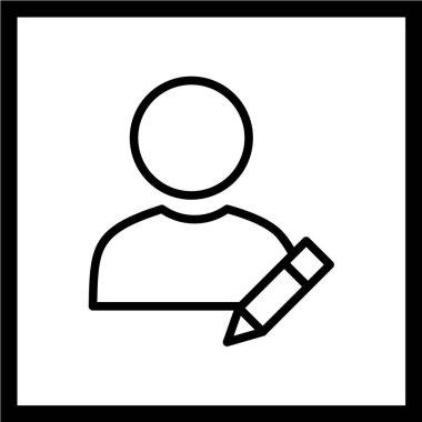 kişi vektör illüstrasyonu, basit simge